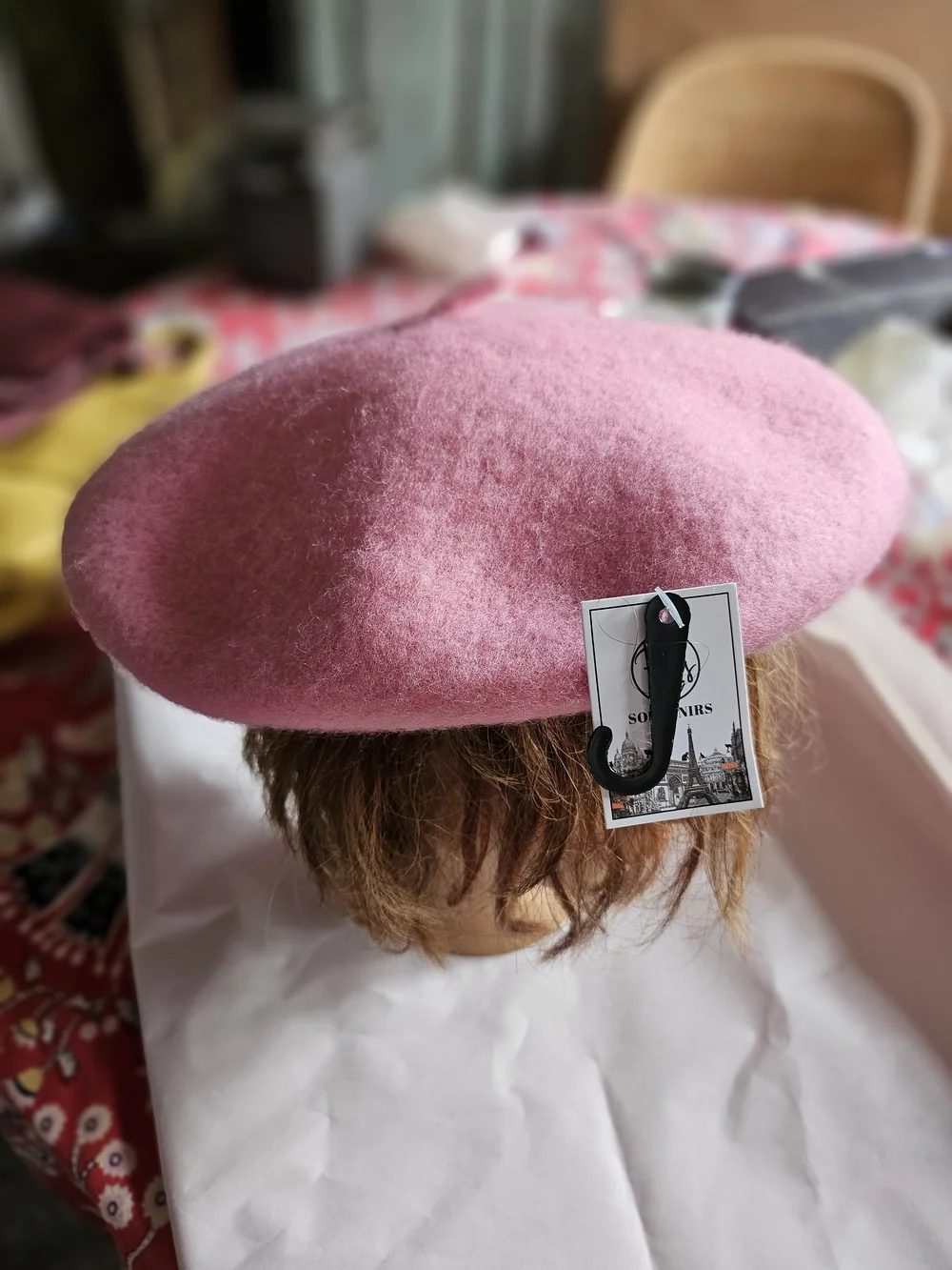 New W Tag 90% Wool Soft Pink Women's Wool Beret - Classic Paris French Style